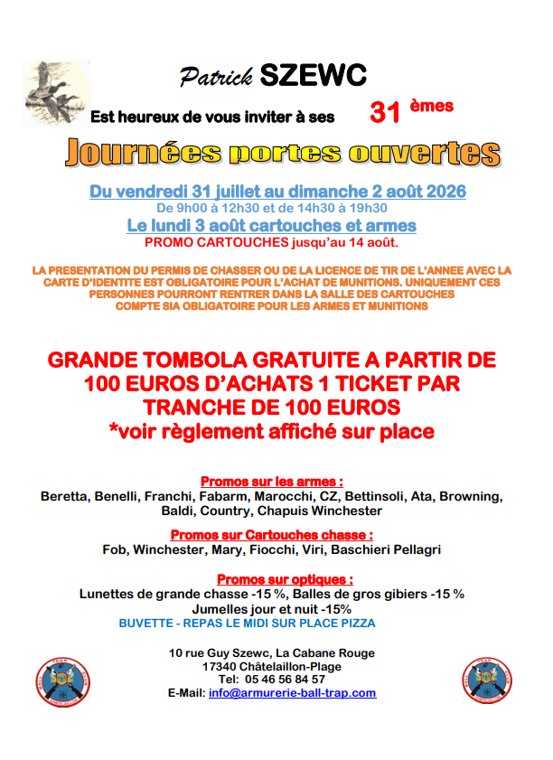 Tarifs Portes ouvertes 2026